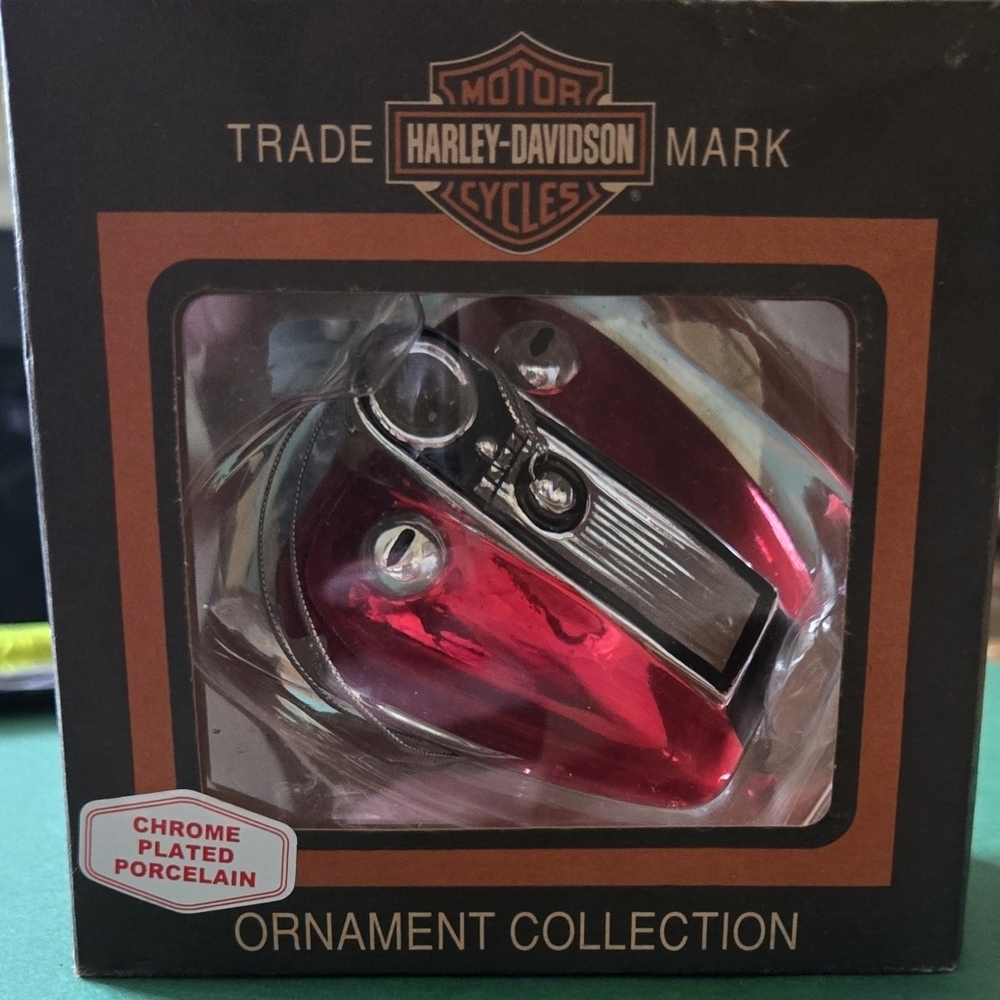 Harley-Davidson Silver and Red Ornament